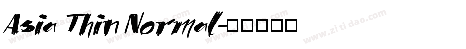 Asia Thin Normal字体转换